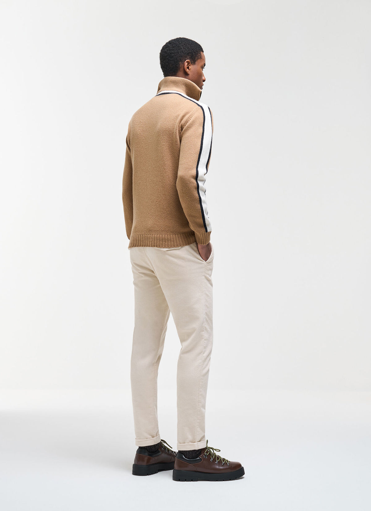 Colmar Heritage Half-Zip Pullover Marrakech Beige - modellbilde