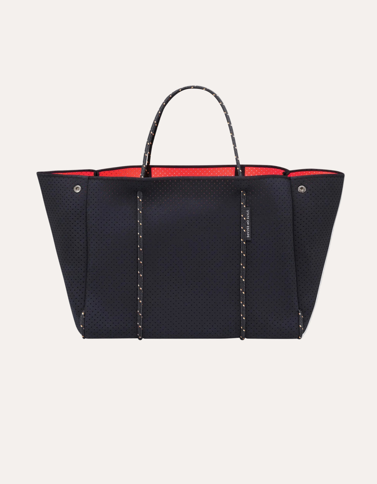 Escape Tote- Black/Hot Coral