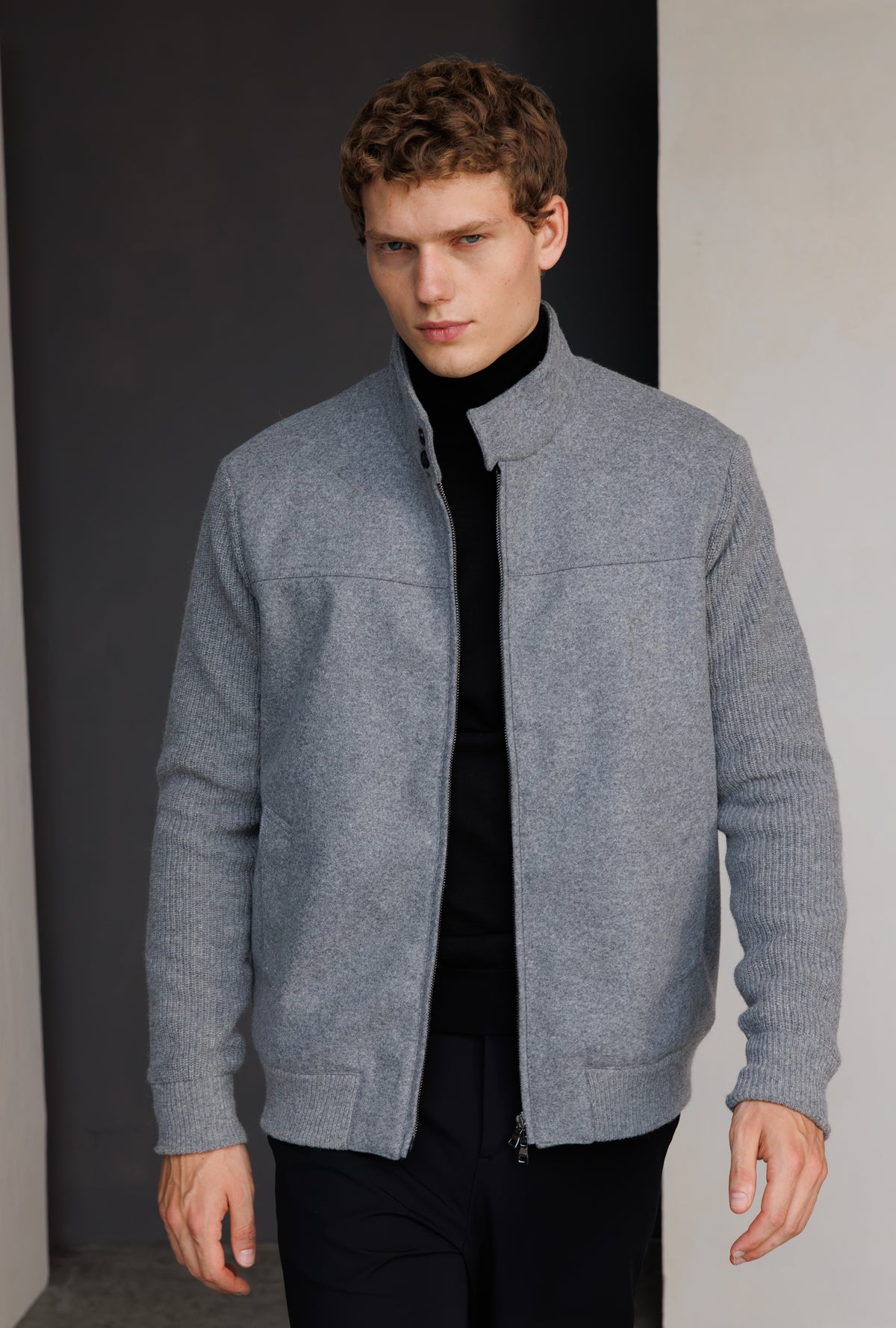 Wool Hybrid Jacket Grey