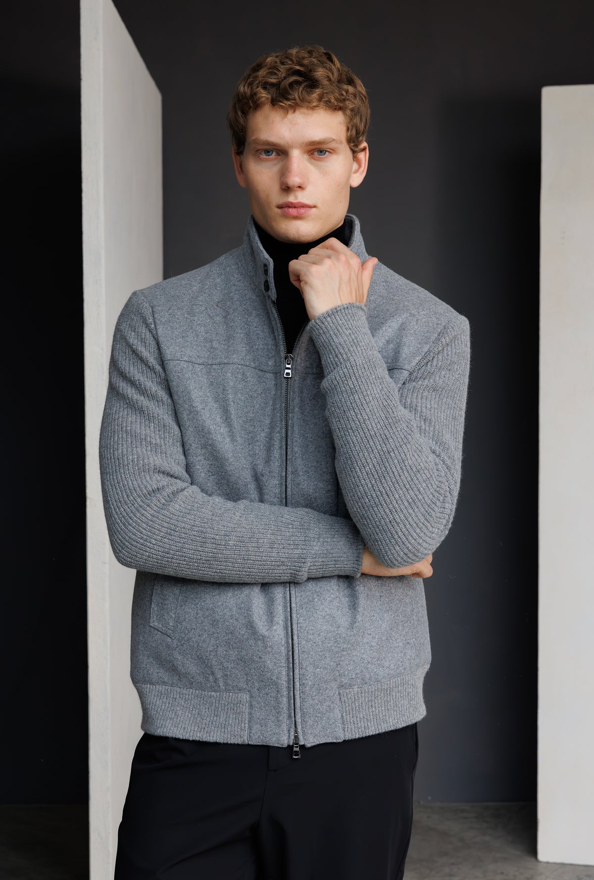 Wool Hybrid Jacket Grey