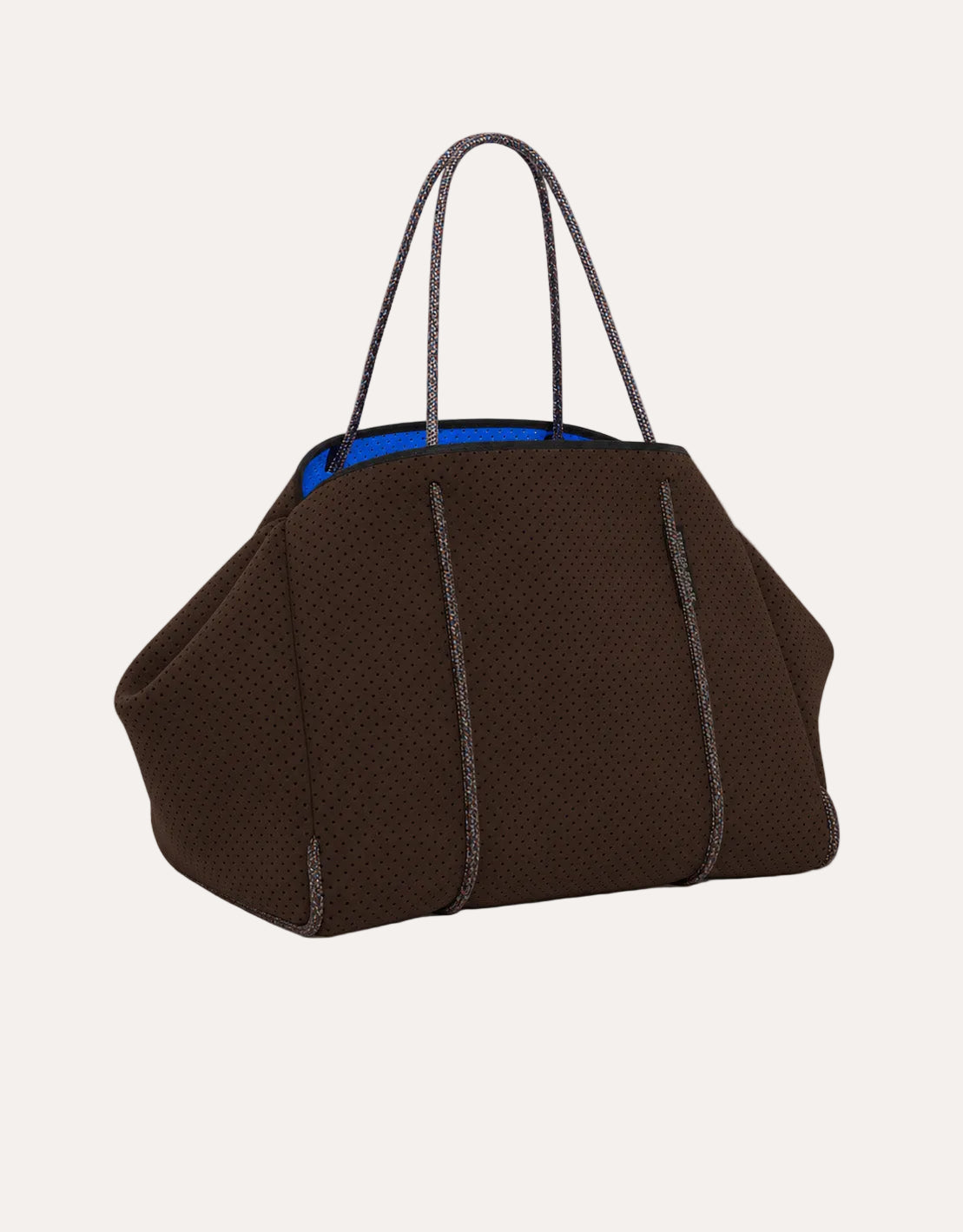 Escape Tote- Cacao/Electric Blue