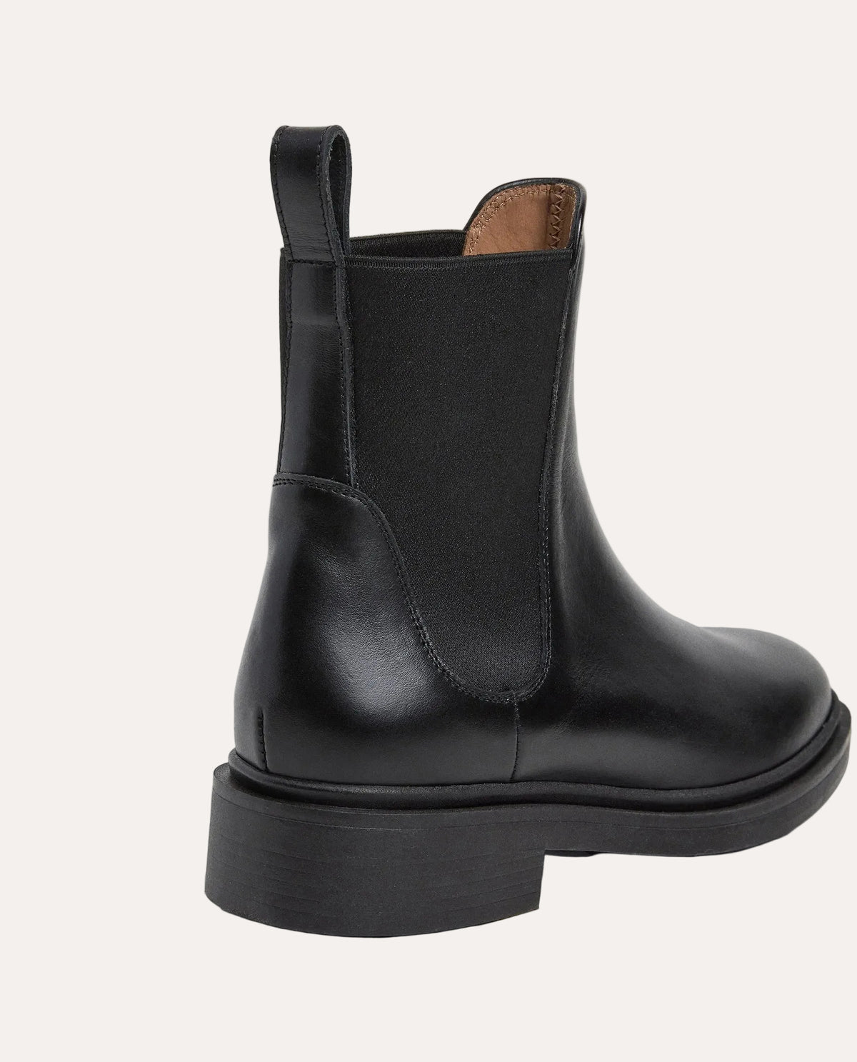 Fiona Leather Black - detalj bakfra