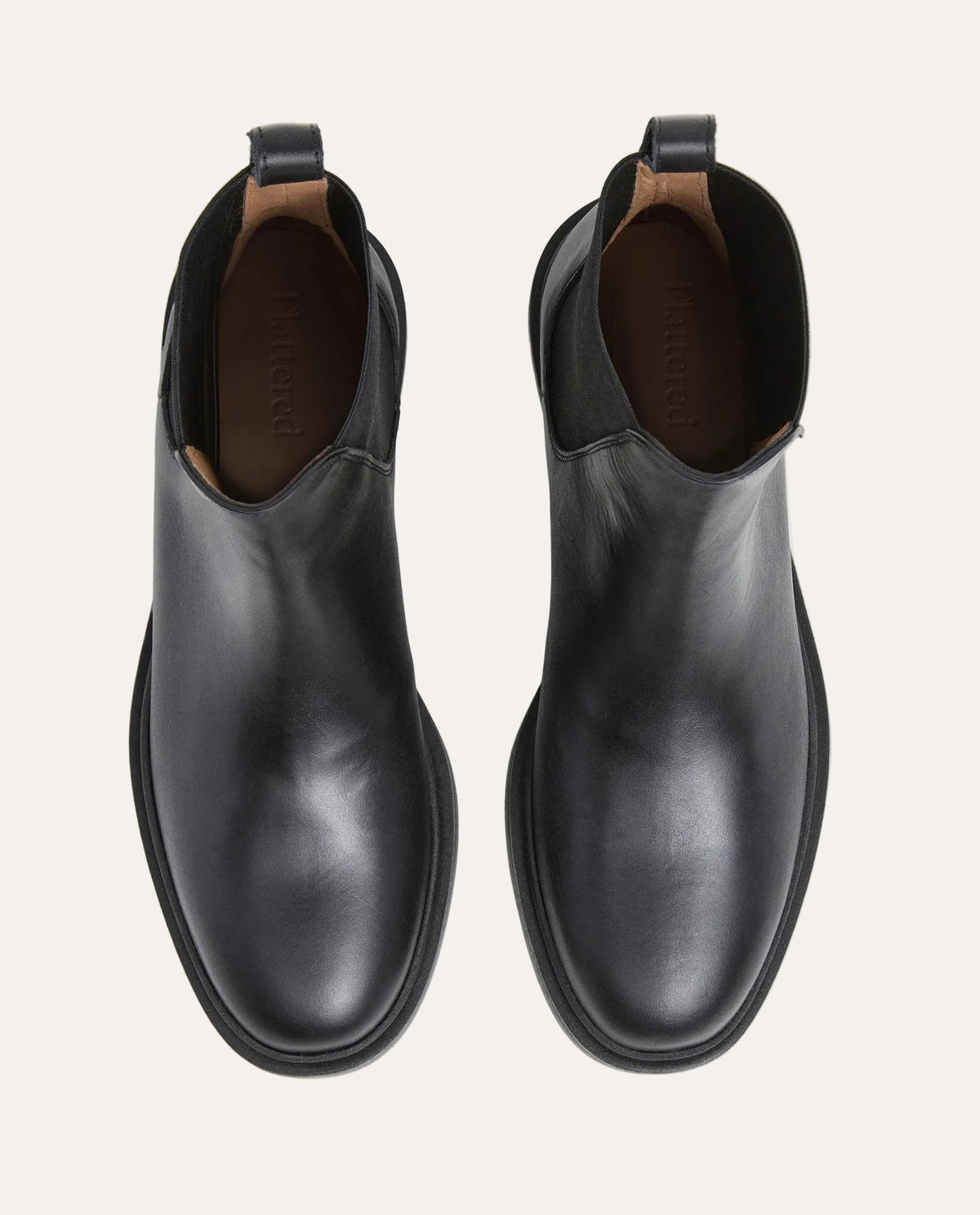 Fiona Leather Black - packshot ovenfra