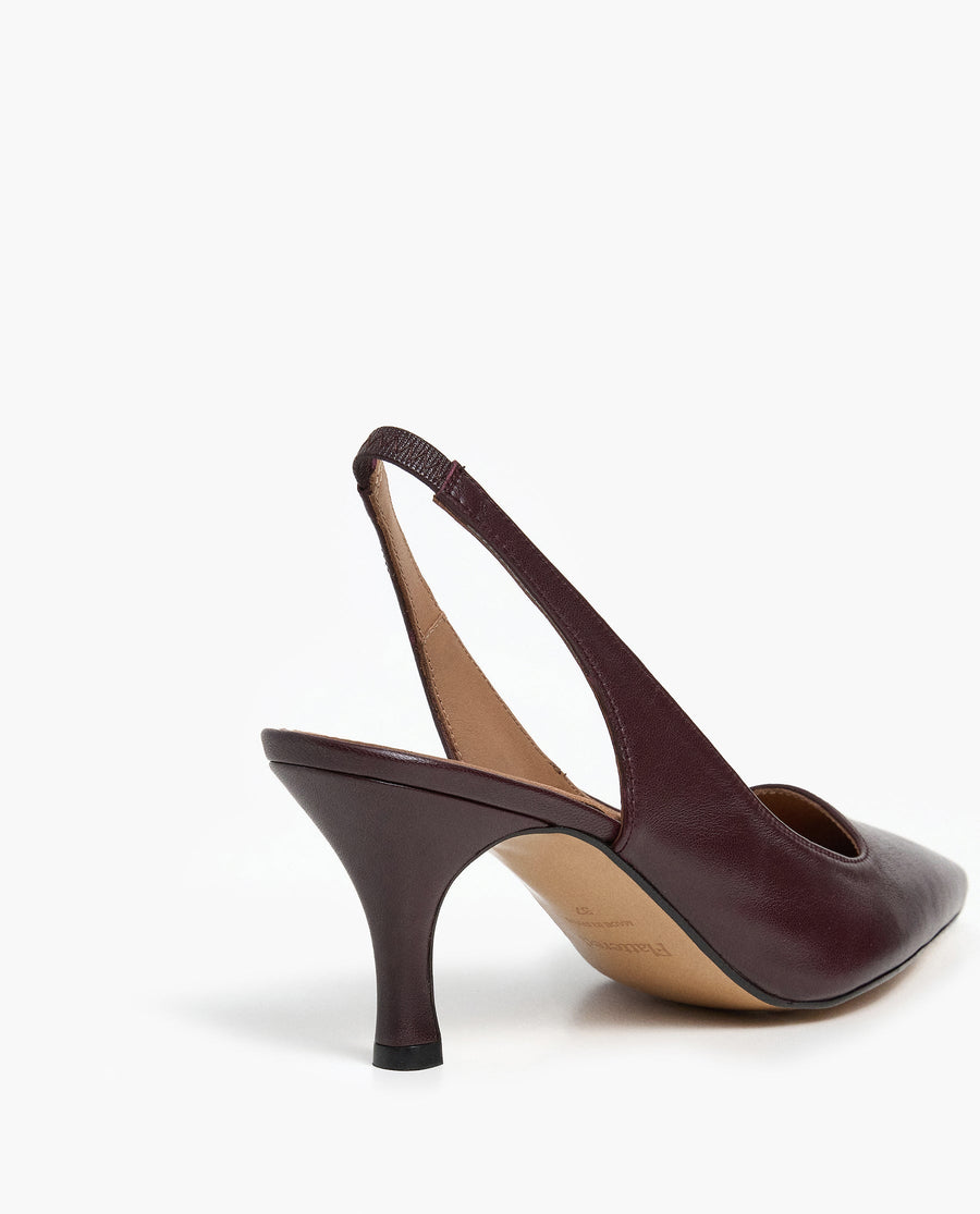 Franchesca Leather Burgundy - detalj
