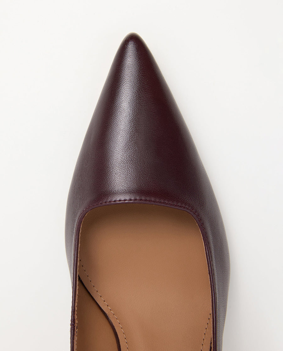 Franchesca Leather Burgundy - detalj