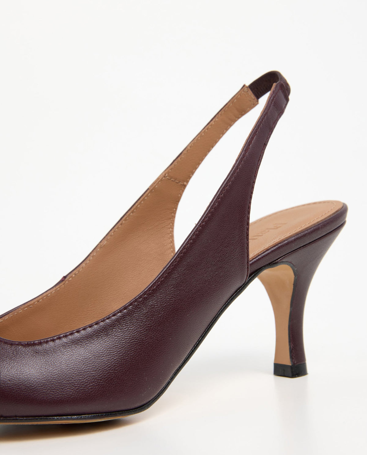 Franchesca Leather Burgundy - detalj
