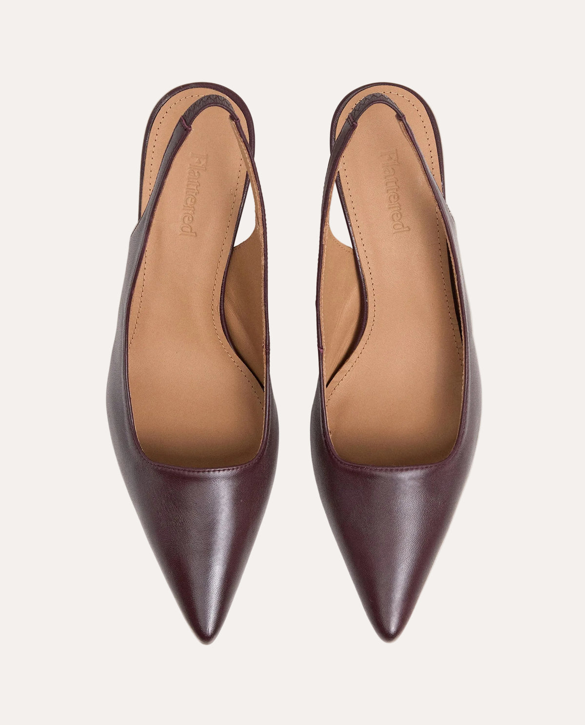 Franchesca Leather Burgundy - ovenfra