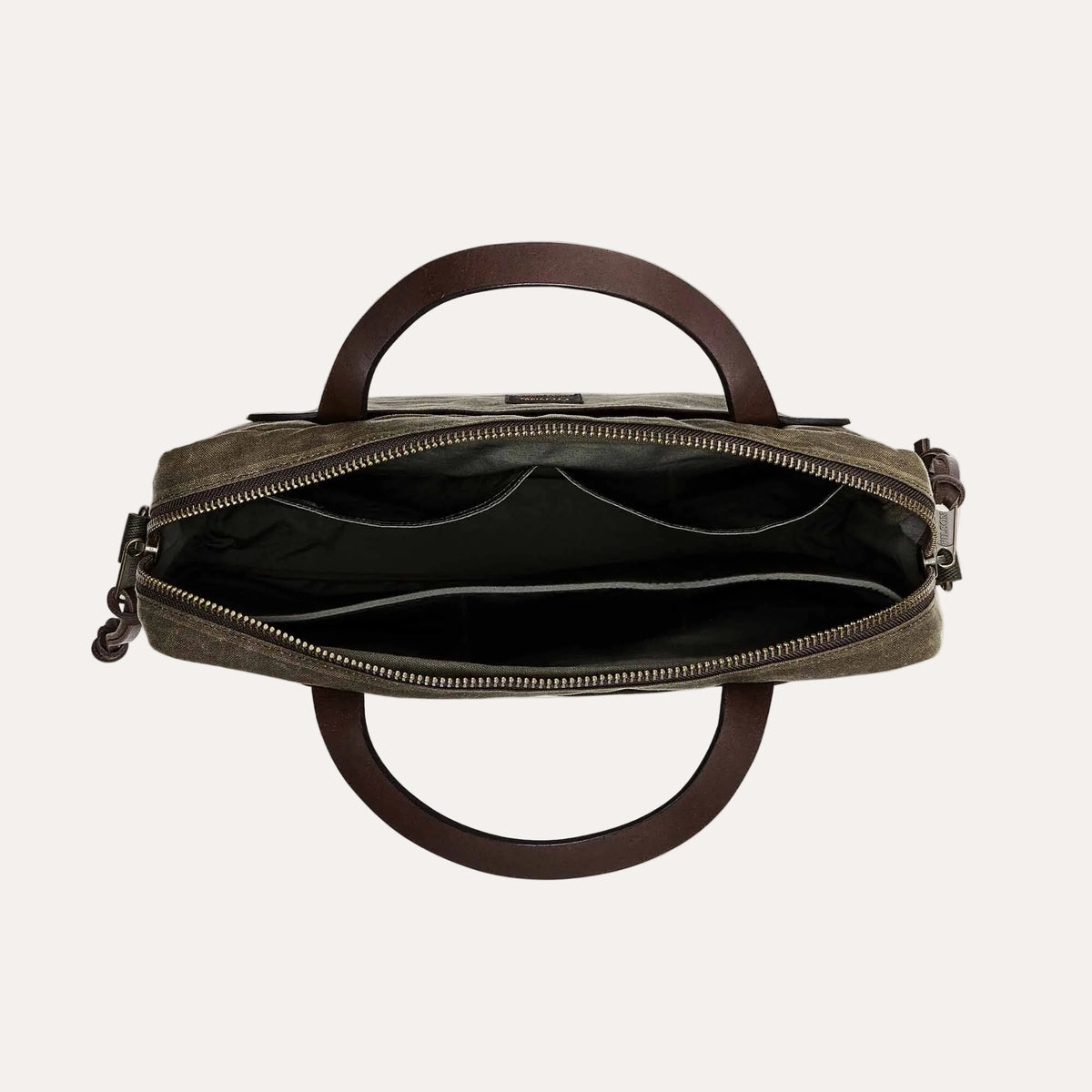 Tin Cloth Compact Briefcase Oil Finish Otter Green