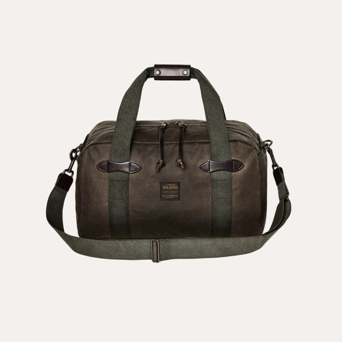 Tin Cloth Small Duffle Oil Finish Otter Green