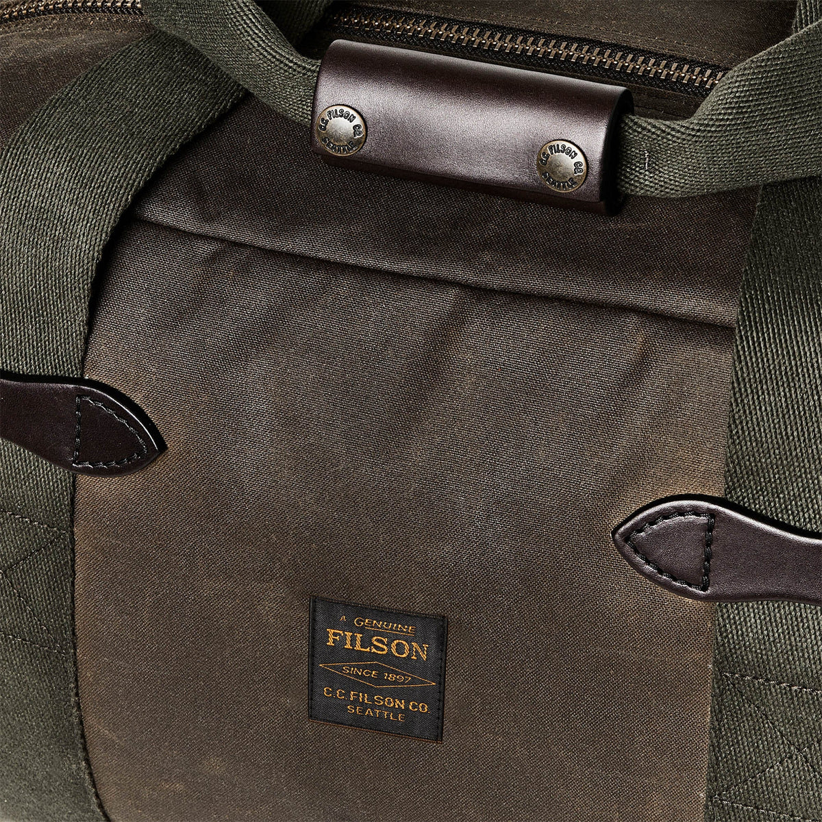 Tin Cloth Small Duffle Oil Finish Otter Green