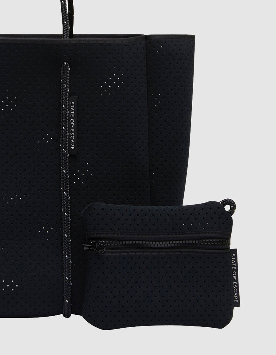 Flying Solo Tote- Highlight Fleck Black