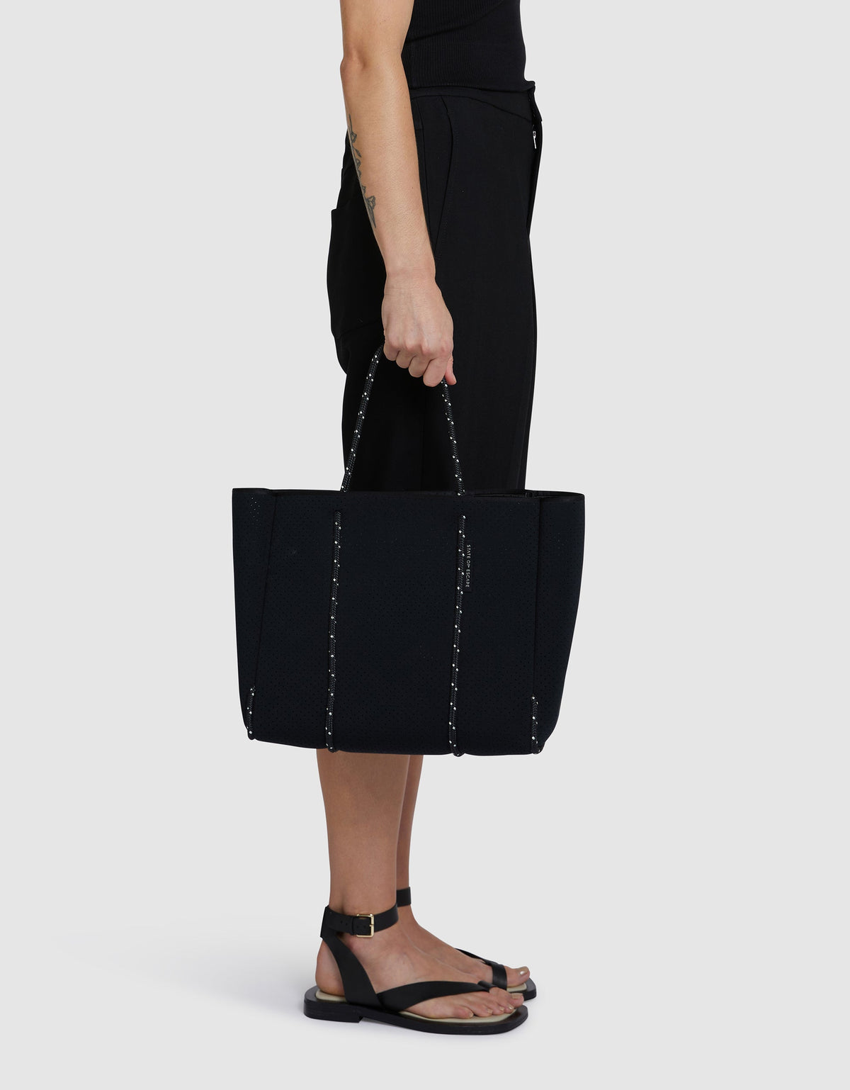 Flying Solo Tote- Highlight Fleck Black
