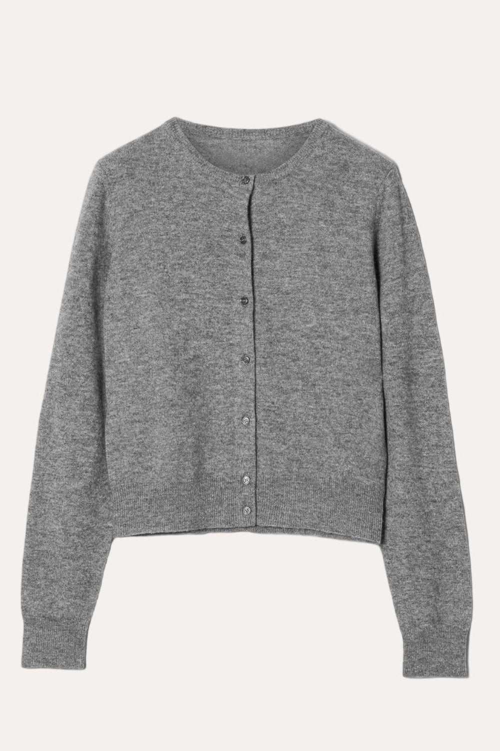 Classic Cashmere Cardigan Gray Melange - packshot