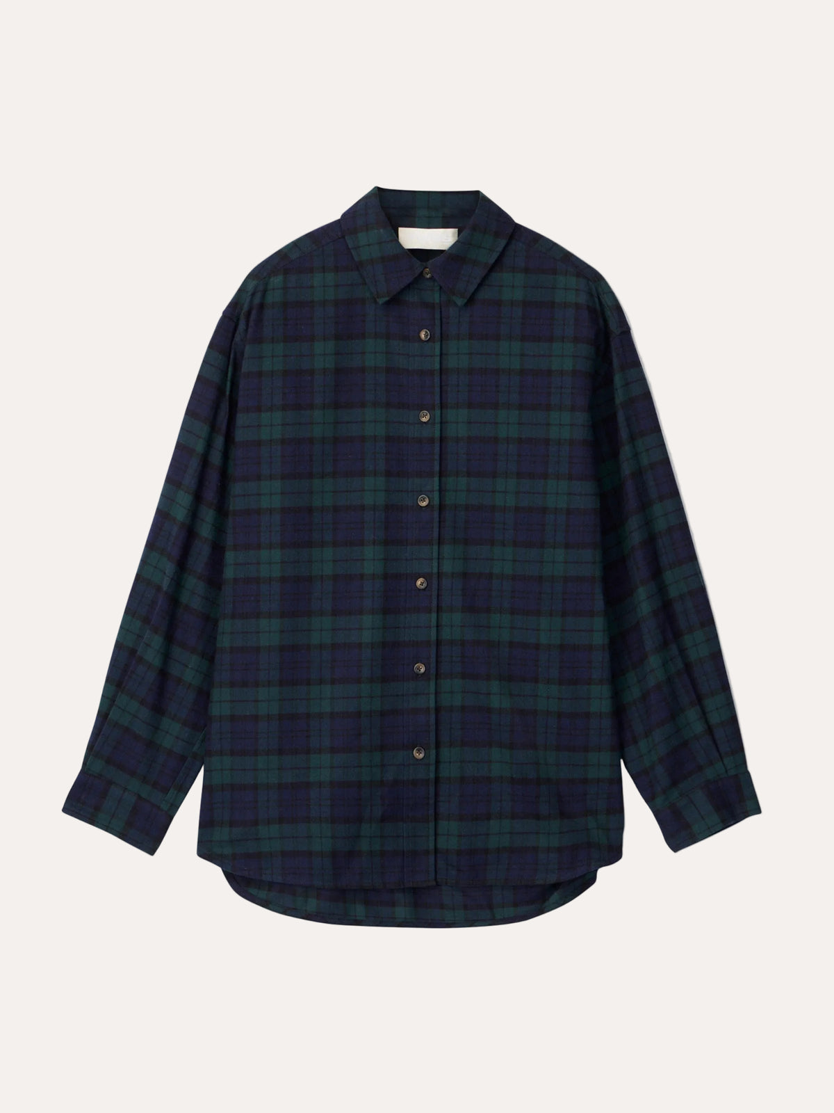 Flannel Workwear Shirt Green Navy Check - packshot