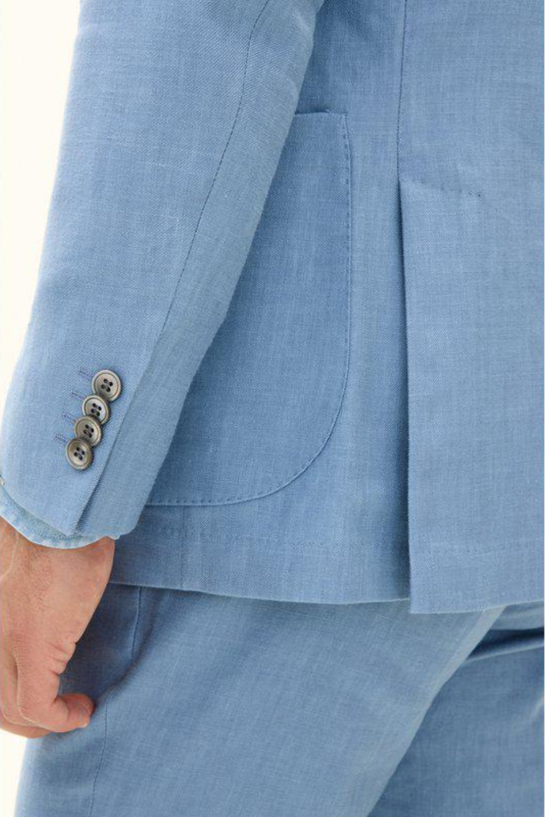 Farris Linen Patch Soft Blazer Smog Blue