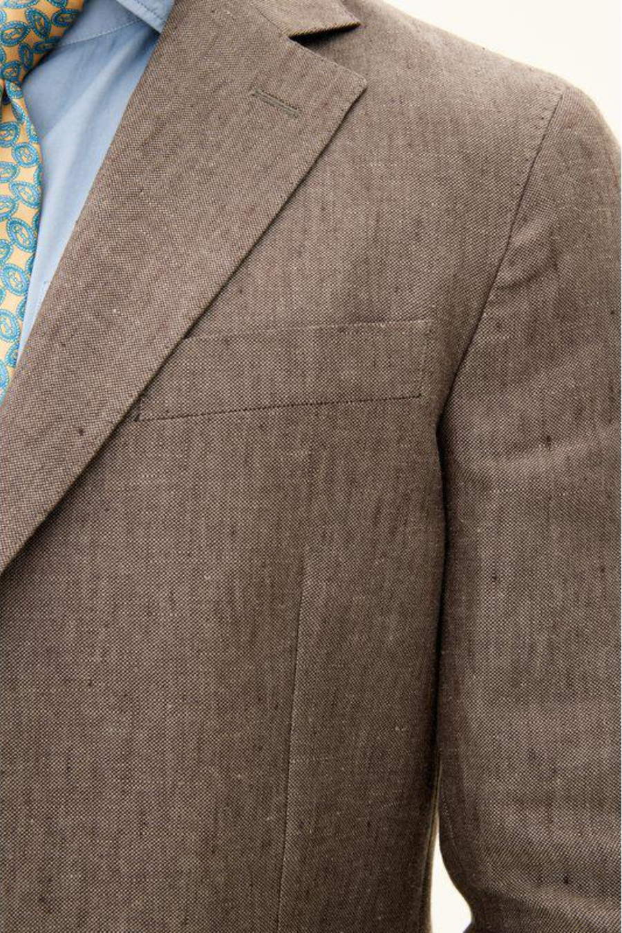 Ferry Regular Fit Soft Linen Blazer Dusk Brown