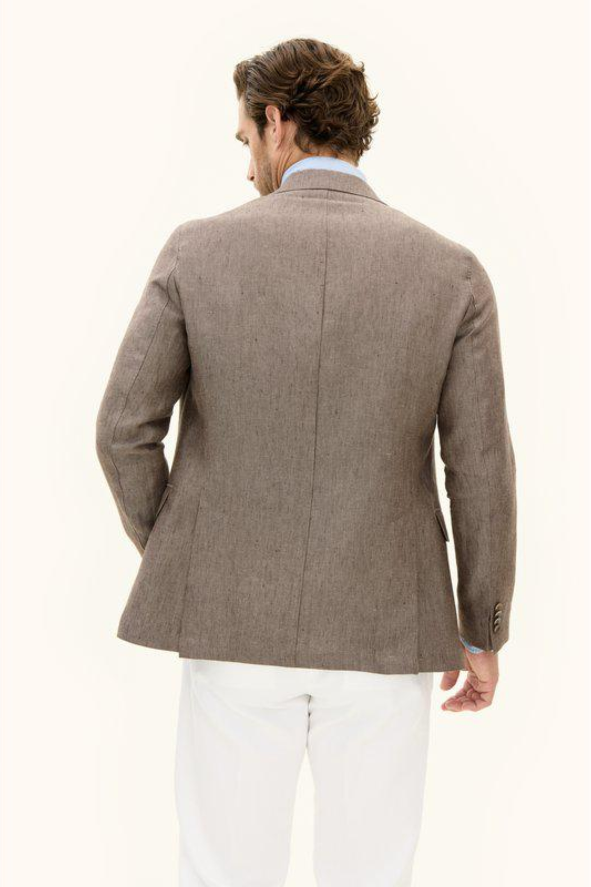Ferry Regular Fit Soft Linen Blazer Dusk Brown