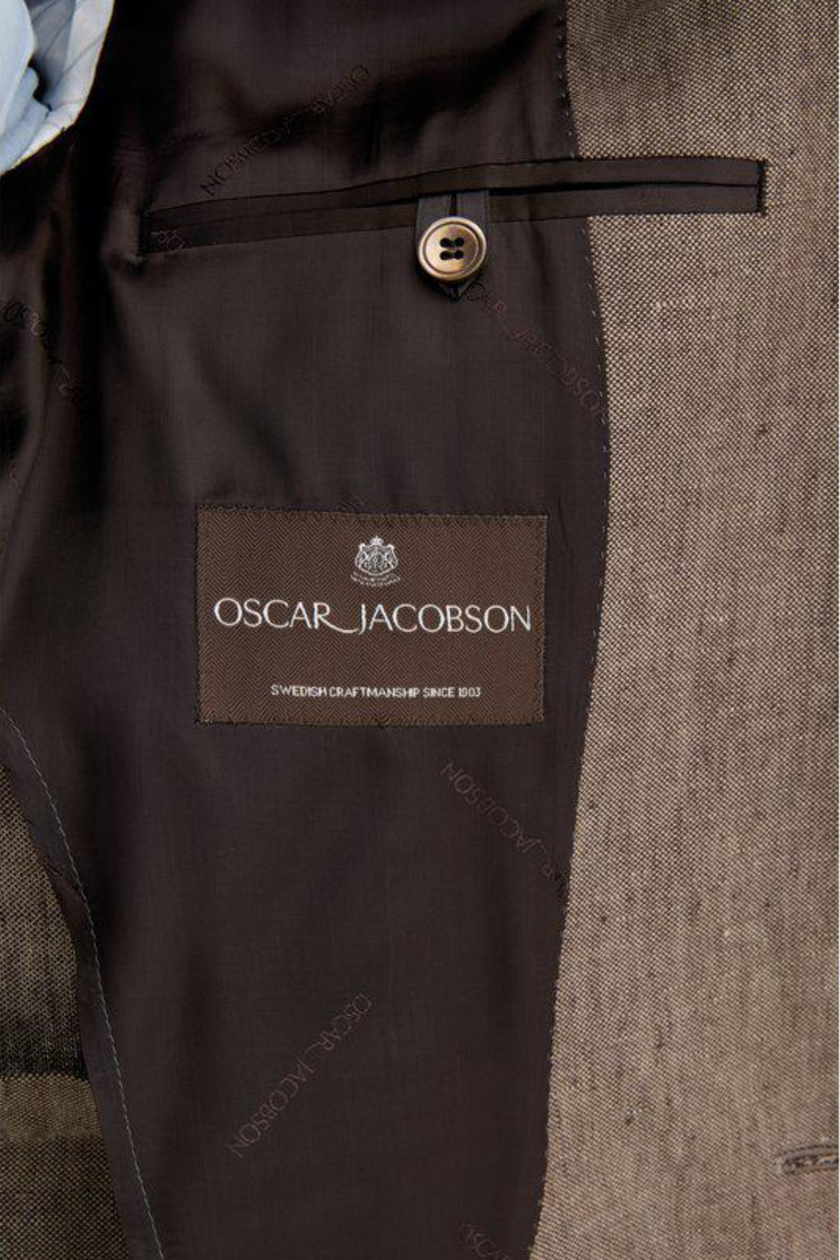 Ferry Regular Fit Soft Linen Blazer Dusk Brown