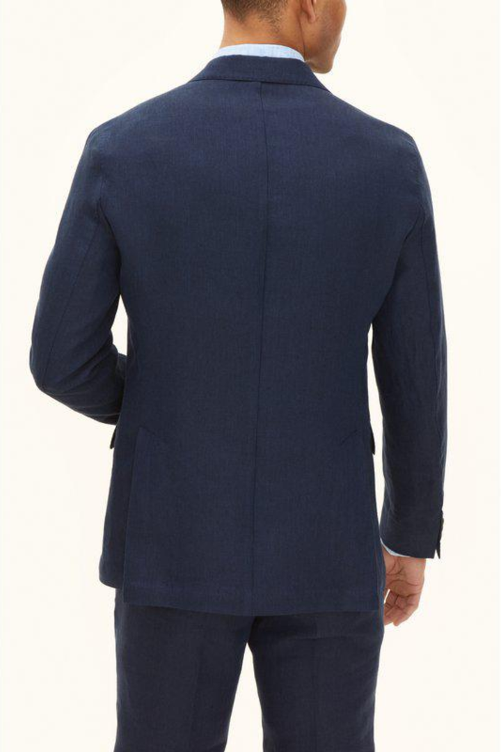 Ferry Regular Fit Soft Linen Blazer Navy