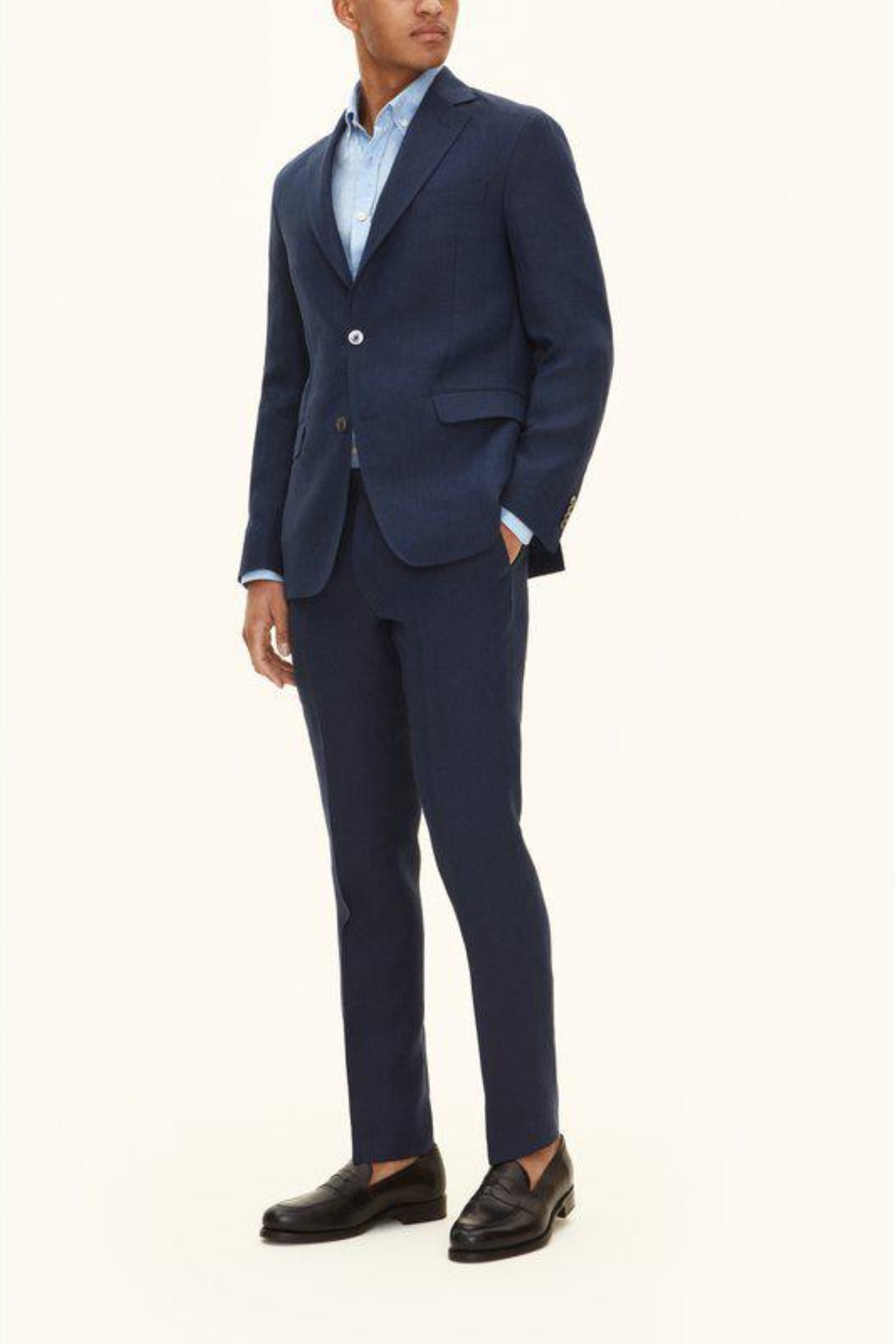 Ferry Regular Fit Soft Linen Blazer Navy