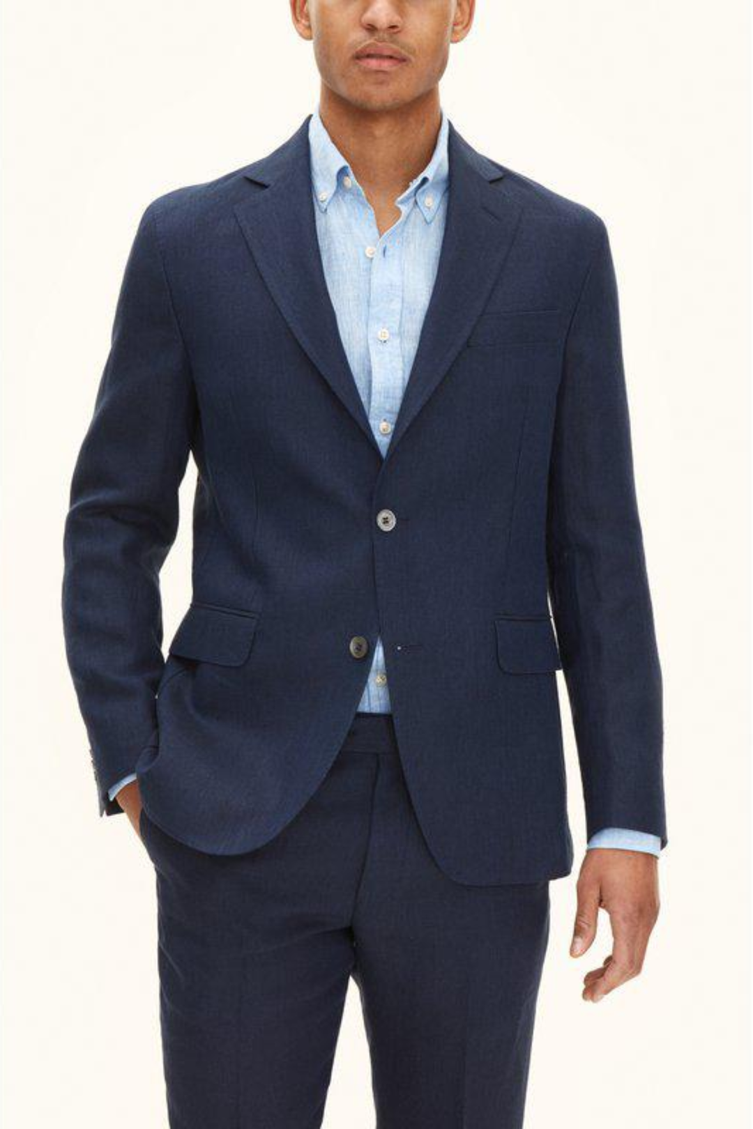 Ferry Regular Fit Soft Linen Blazer Navy