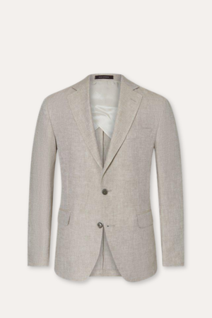 Ferry Regular Fit Soft Linen Blazer Trench Beige