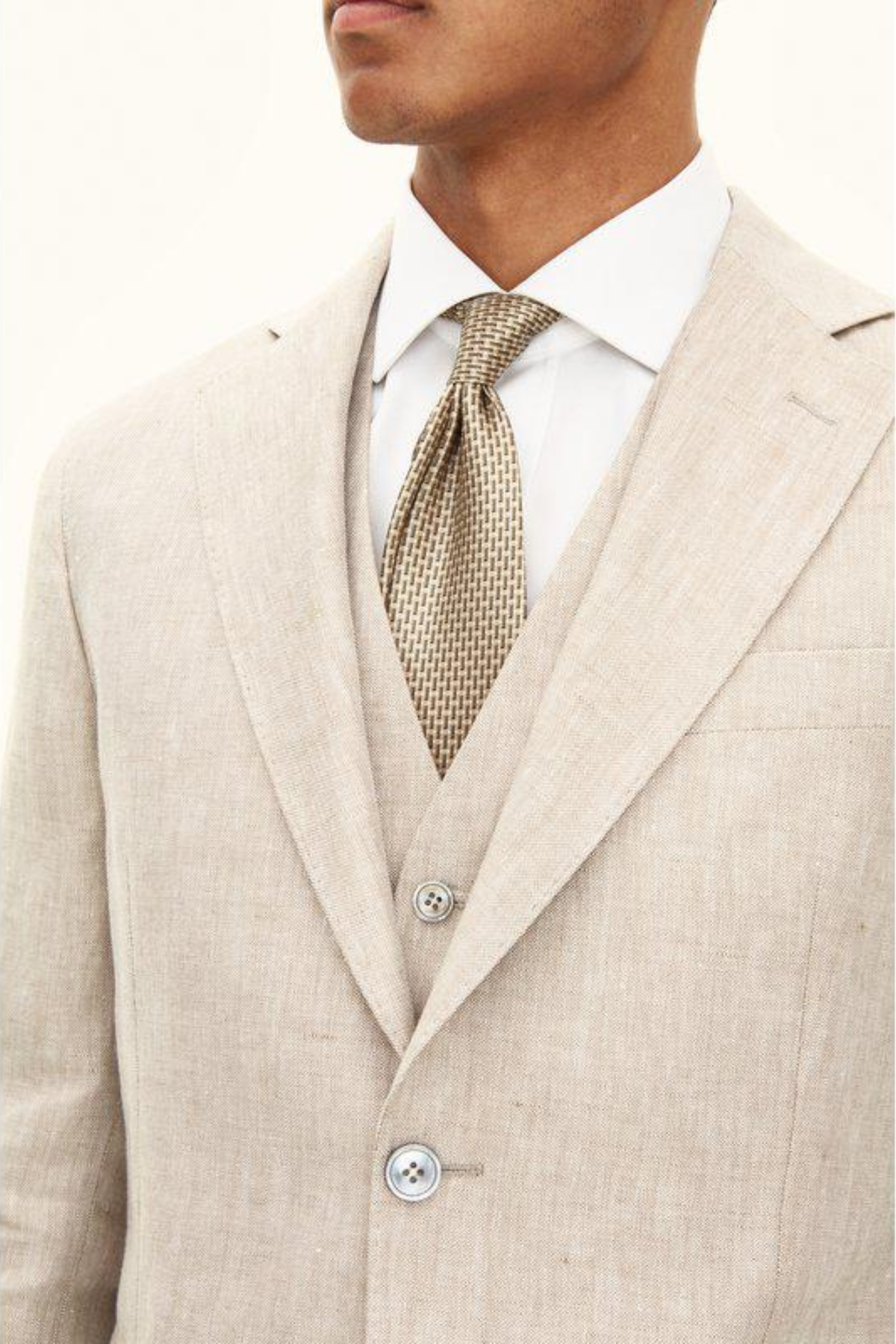 Ferry Regular Fit Soft Linen Blazer Trench Beige