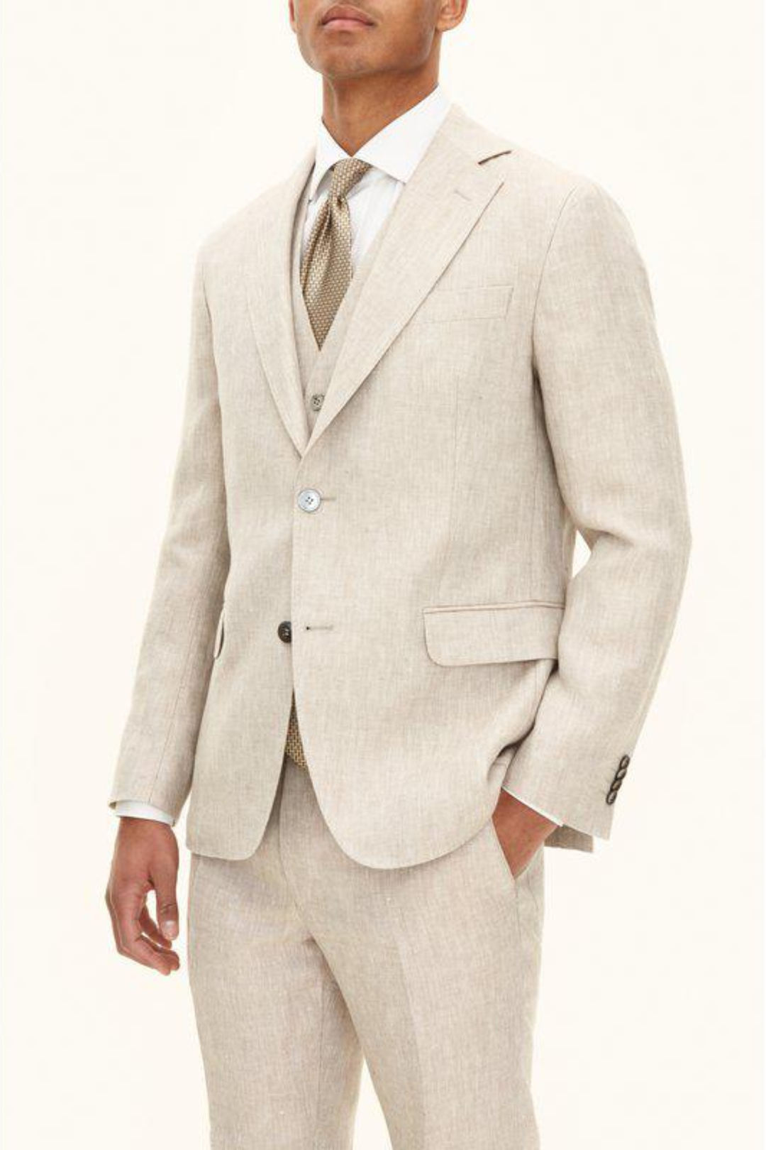 Ferry Regular Fit Soft Linen Blazer Trench Beige