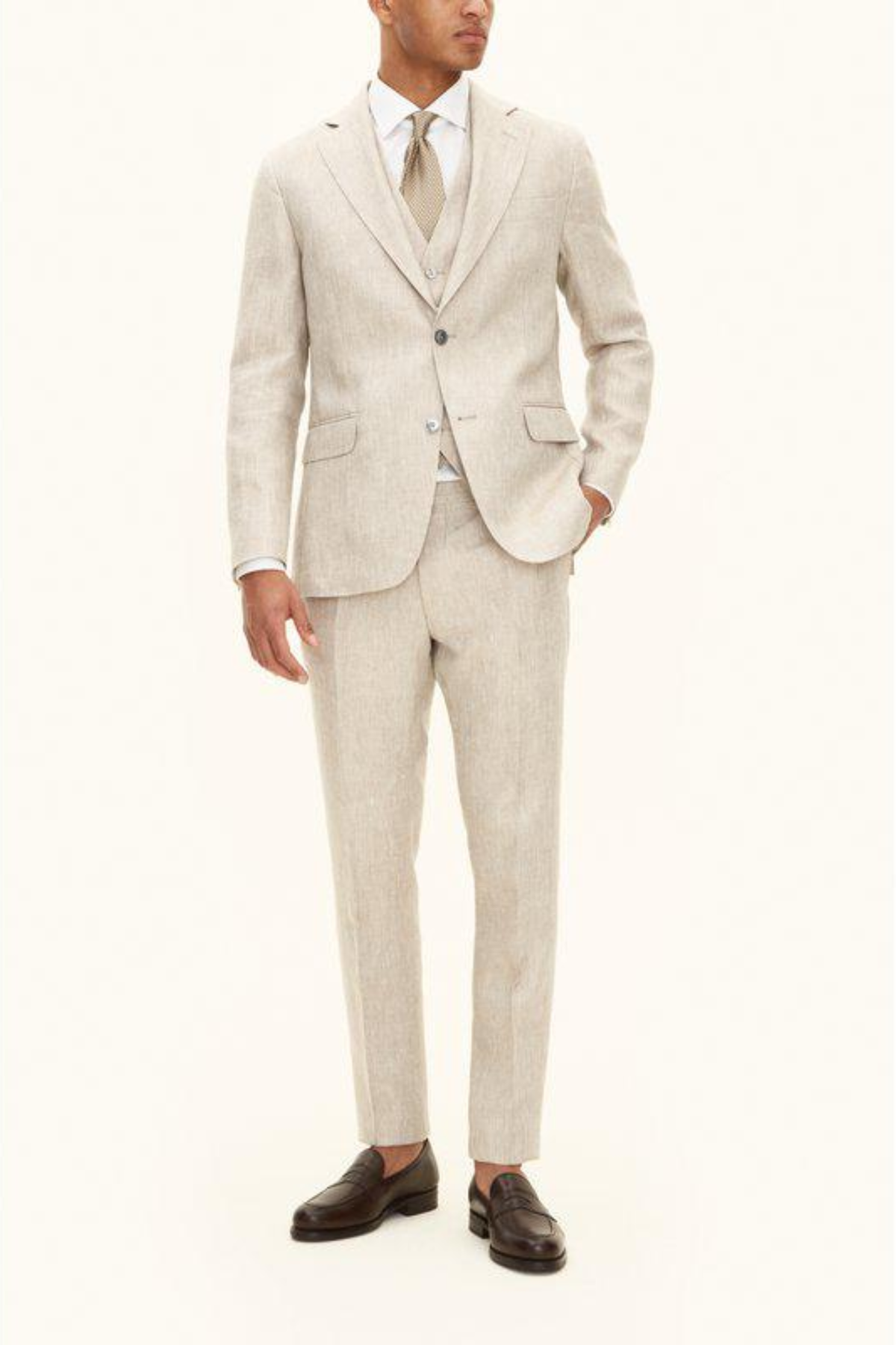 Ferry Regular Fit Soft Linen Blazer Trench Beige