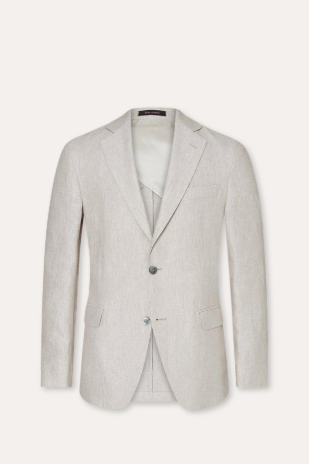 Ferry Regular Fit Soft Linen Blazer White Grass