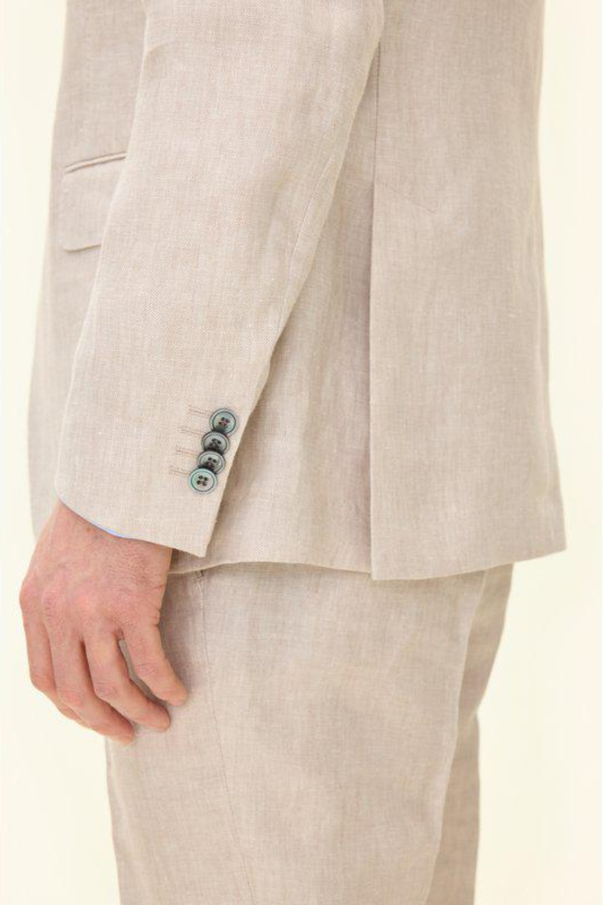 Ferry Regular Fit Soft Linen Blazer White Grass