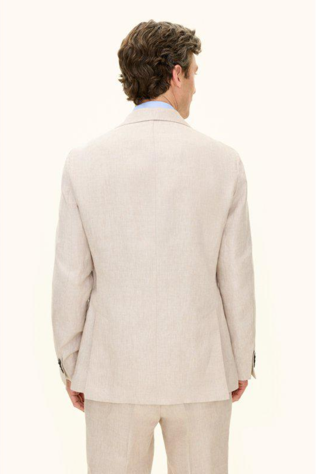 Ferry Regular Fit Soft Linen Blazer White Grass