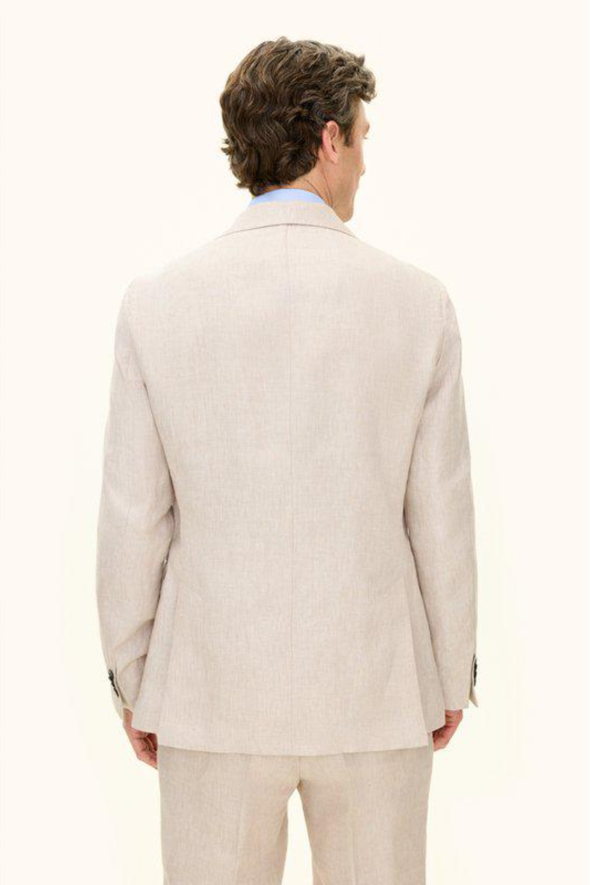 Ferry Regular Fit Soft Linen Blazer White Grass