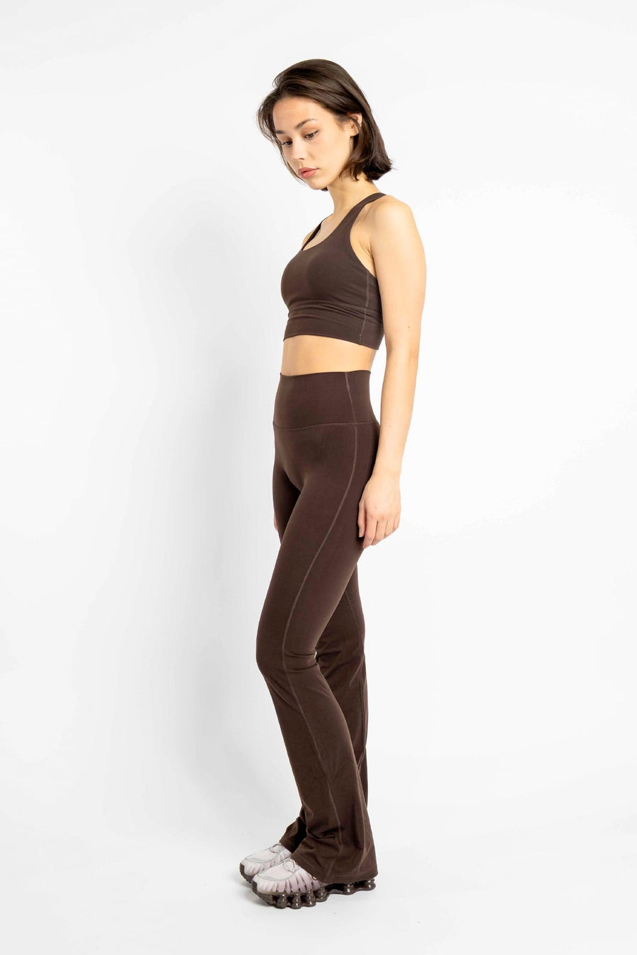 MCB Sportswear Flare Tights Brown - side