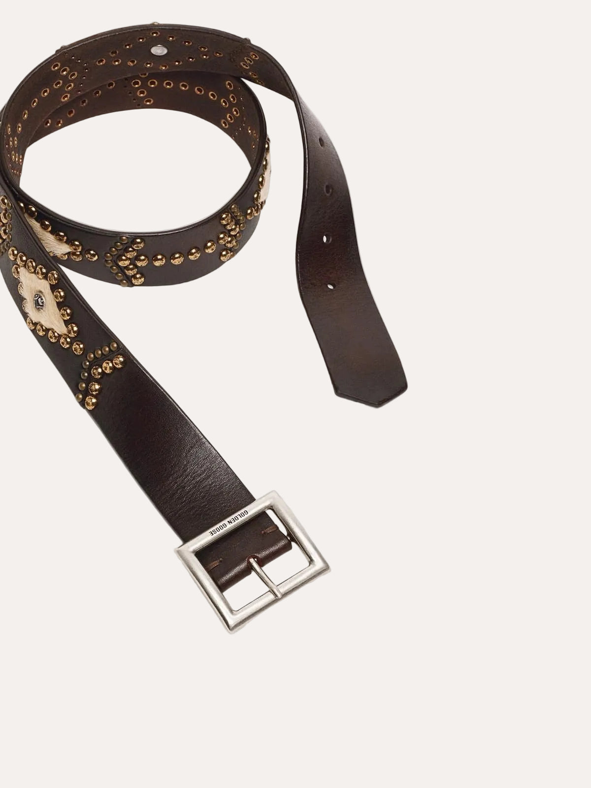 SierraI Washed Leather Belt Mahogany - full length