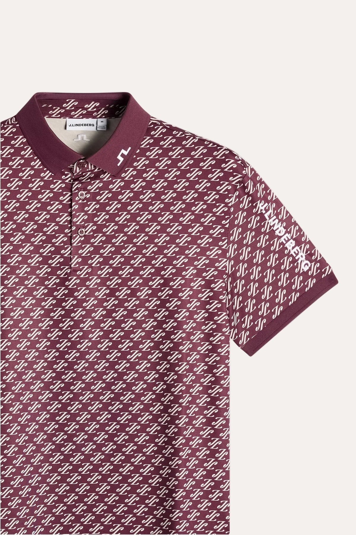 Tour Tech Print Polo Cardi Jacquard S Winetasting - detalj