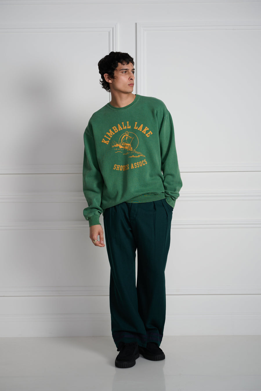 Kimball Set In Crewneck Old Dyed Green