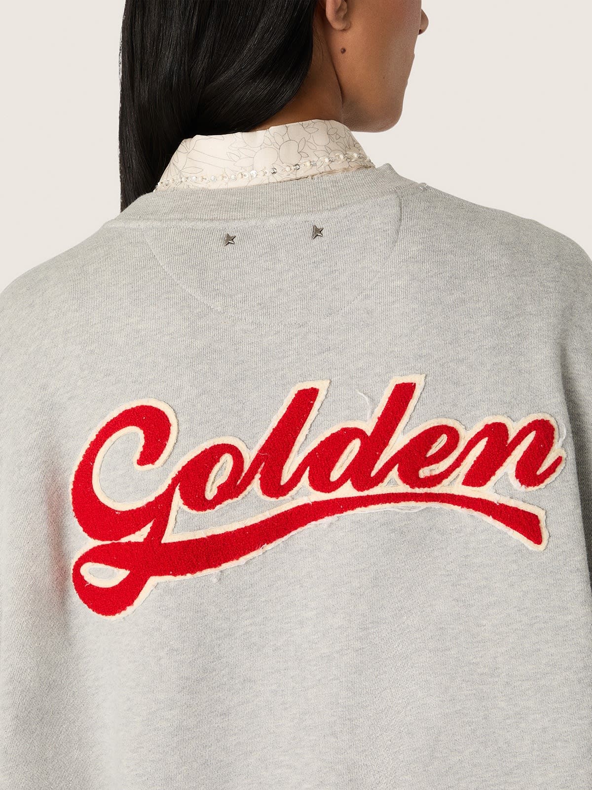 Journey Oversize Crewneck Sweatshirt Grey – logo på ryggen