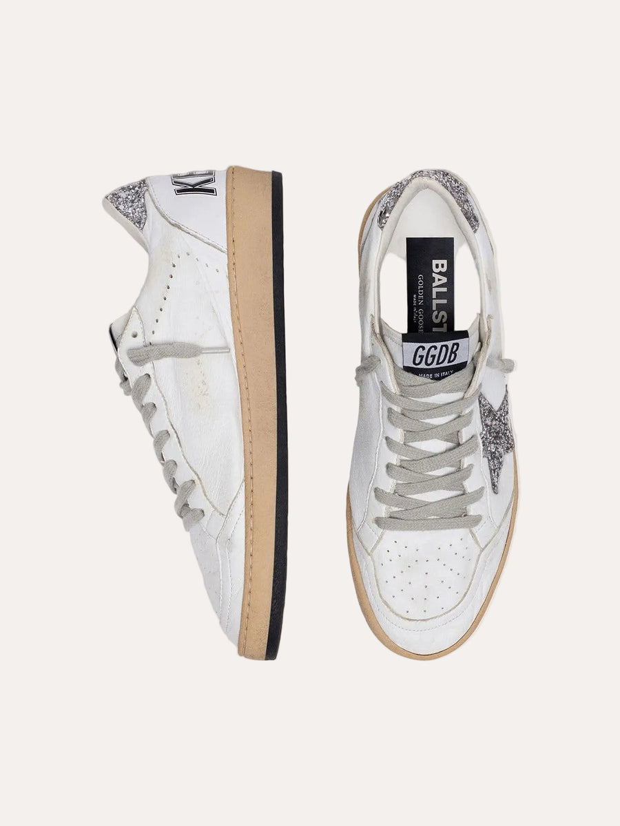 Golden Goose Ball Star White/Silver - ovenfra