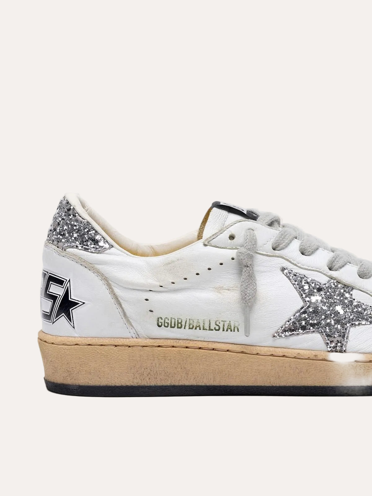 Golden Goose Ball Star White/Silver - hælparti
