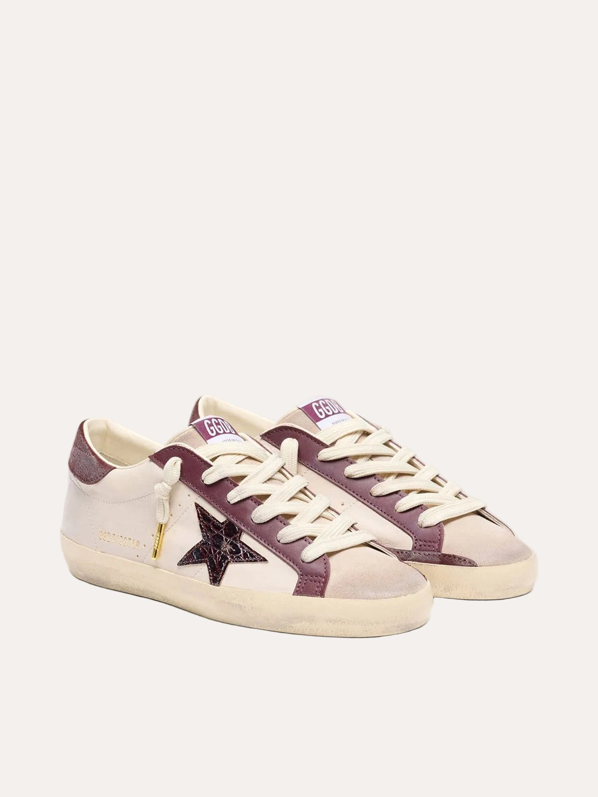 Super Star Suede Toe and Heel Nappa Upper Cocco Printed Star – par forfra