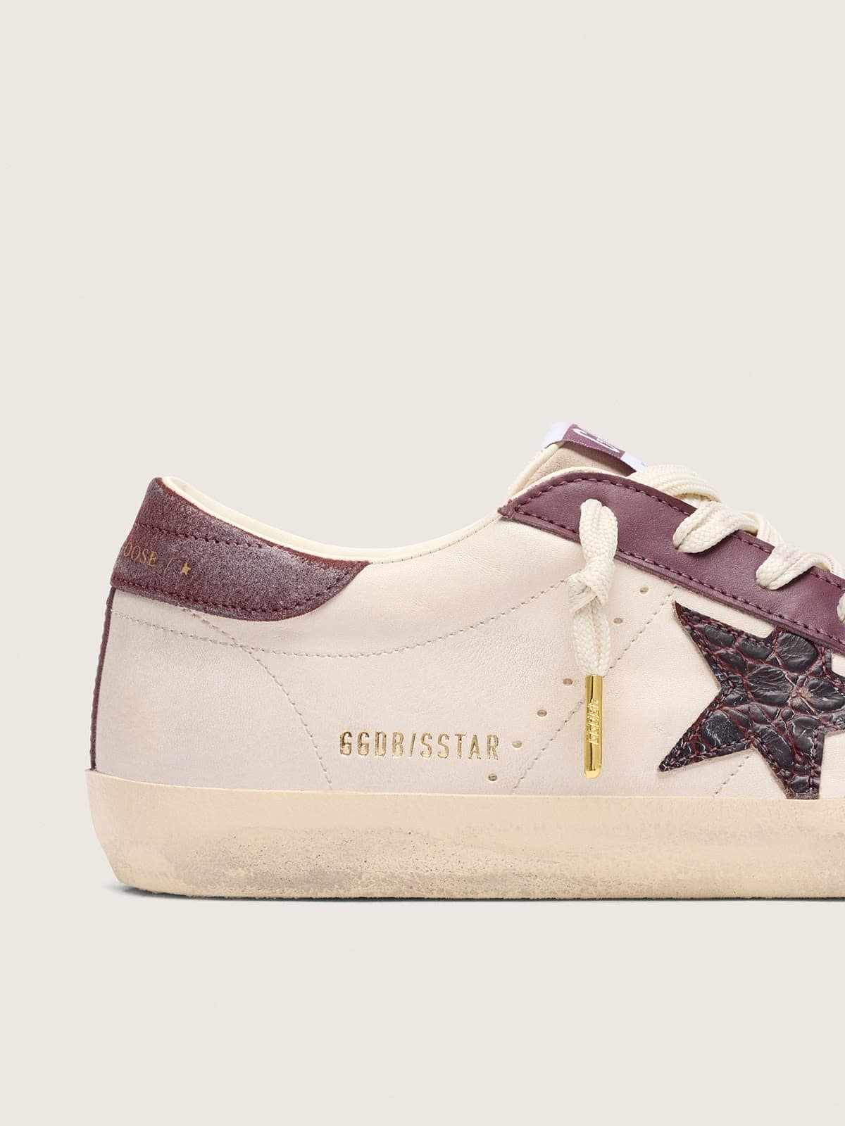 Super Star Suede Toe and Heel Nappa Upper Cocco Printed Star – detalj