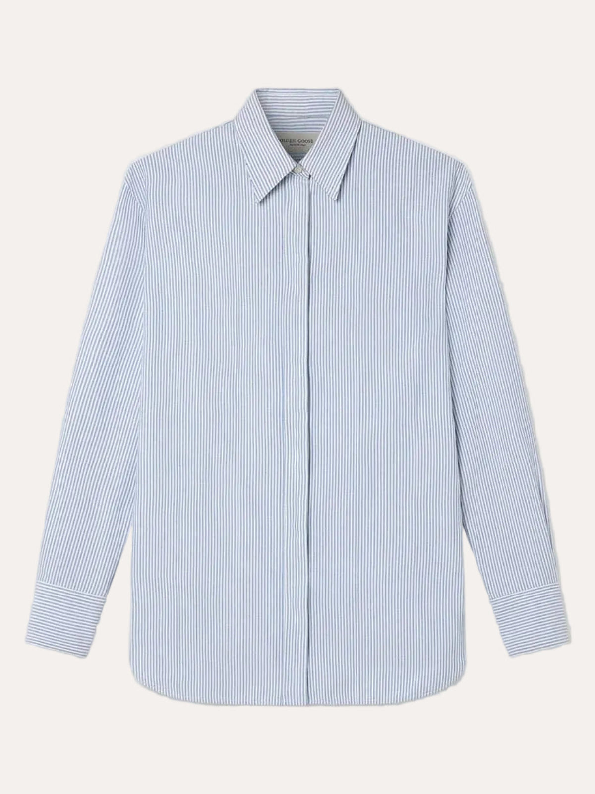 Golden W´s Boyfriend Shirt Striped Oxford Shirt – forfra