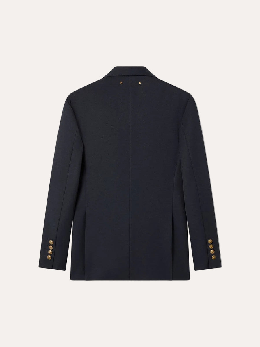 Golden W´s Double Breasted Blazer Compact Gabardine Wool – bakfra