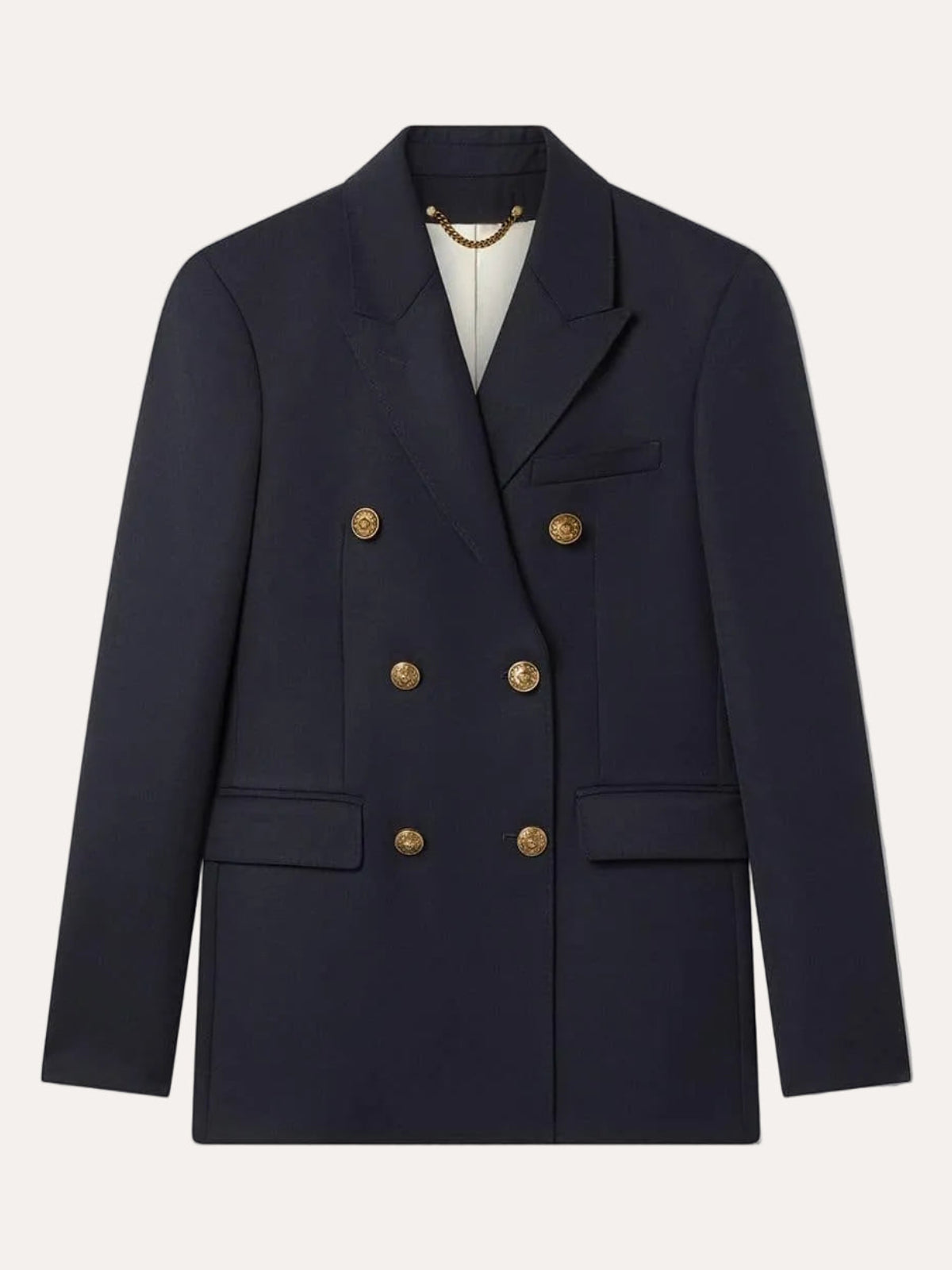 Golden W´s Double Breasted Blazer Compact Gabardine Wool – forfra