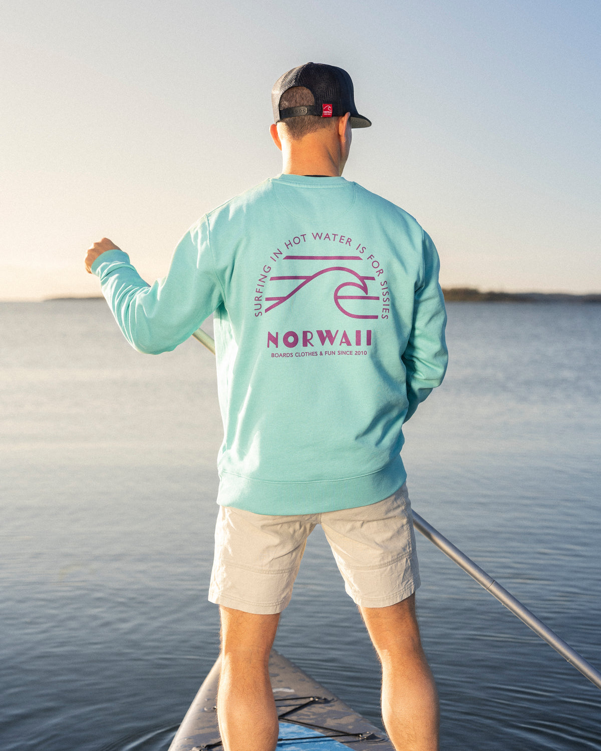 Circular Wave Sweater Sjøgrønn fra Norwaii - rygg