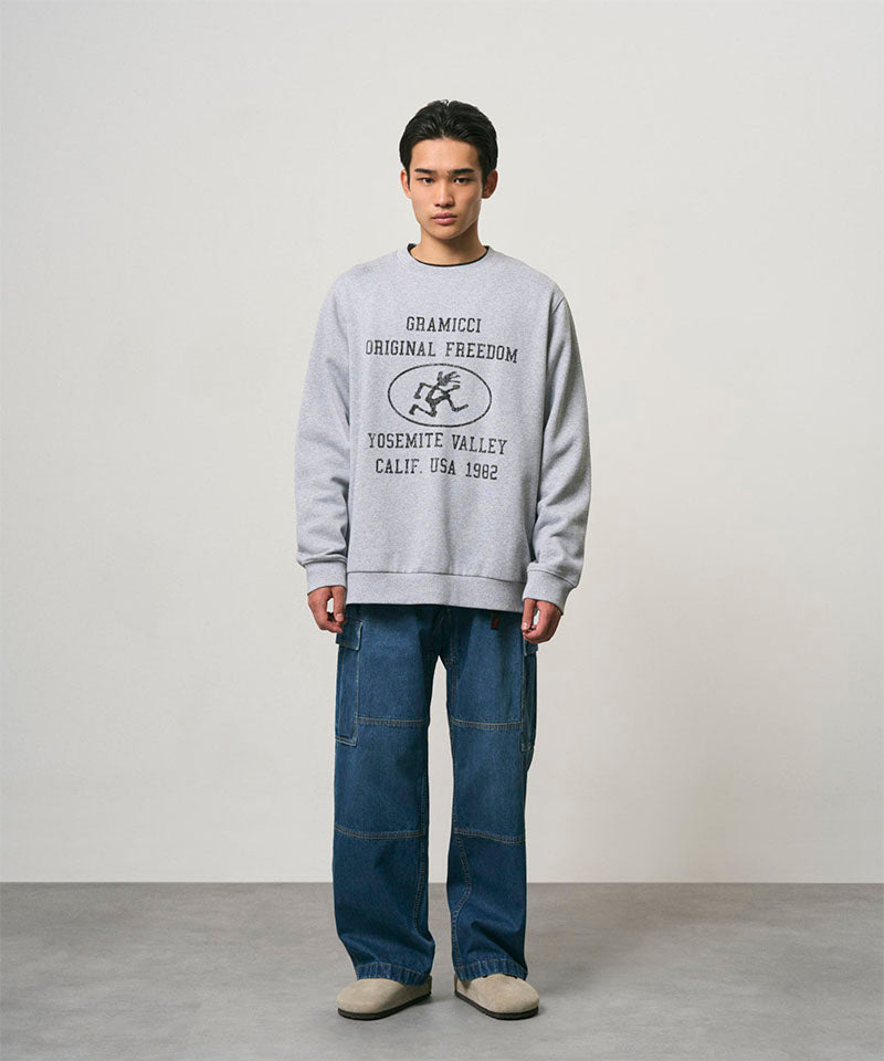 Yosemite Valley Sweatshirt Grey Heather - modellbilde