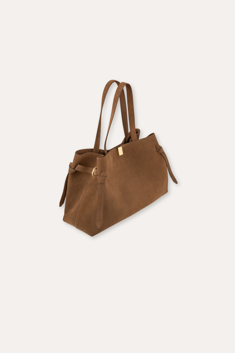 Gyoza Tote - Cognac Suede