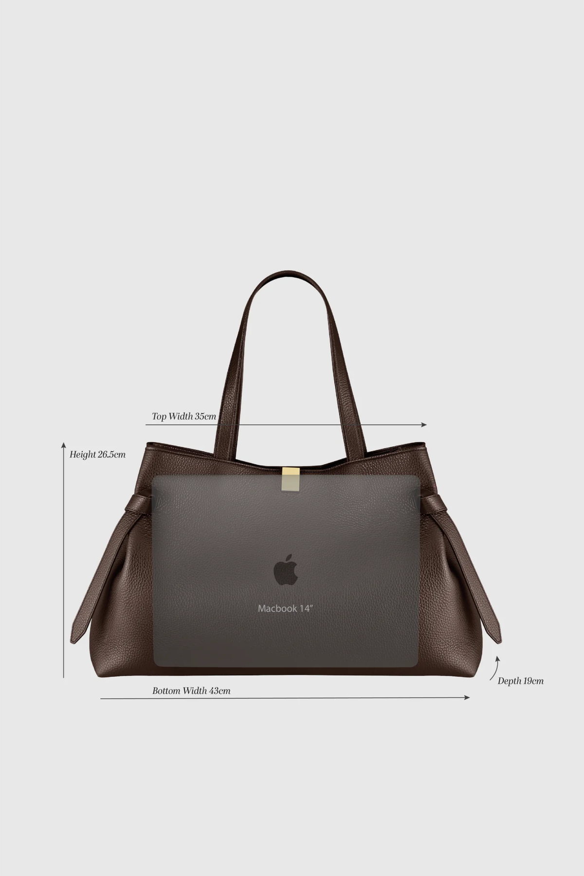 Gyoza Tote - Cognac Suede