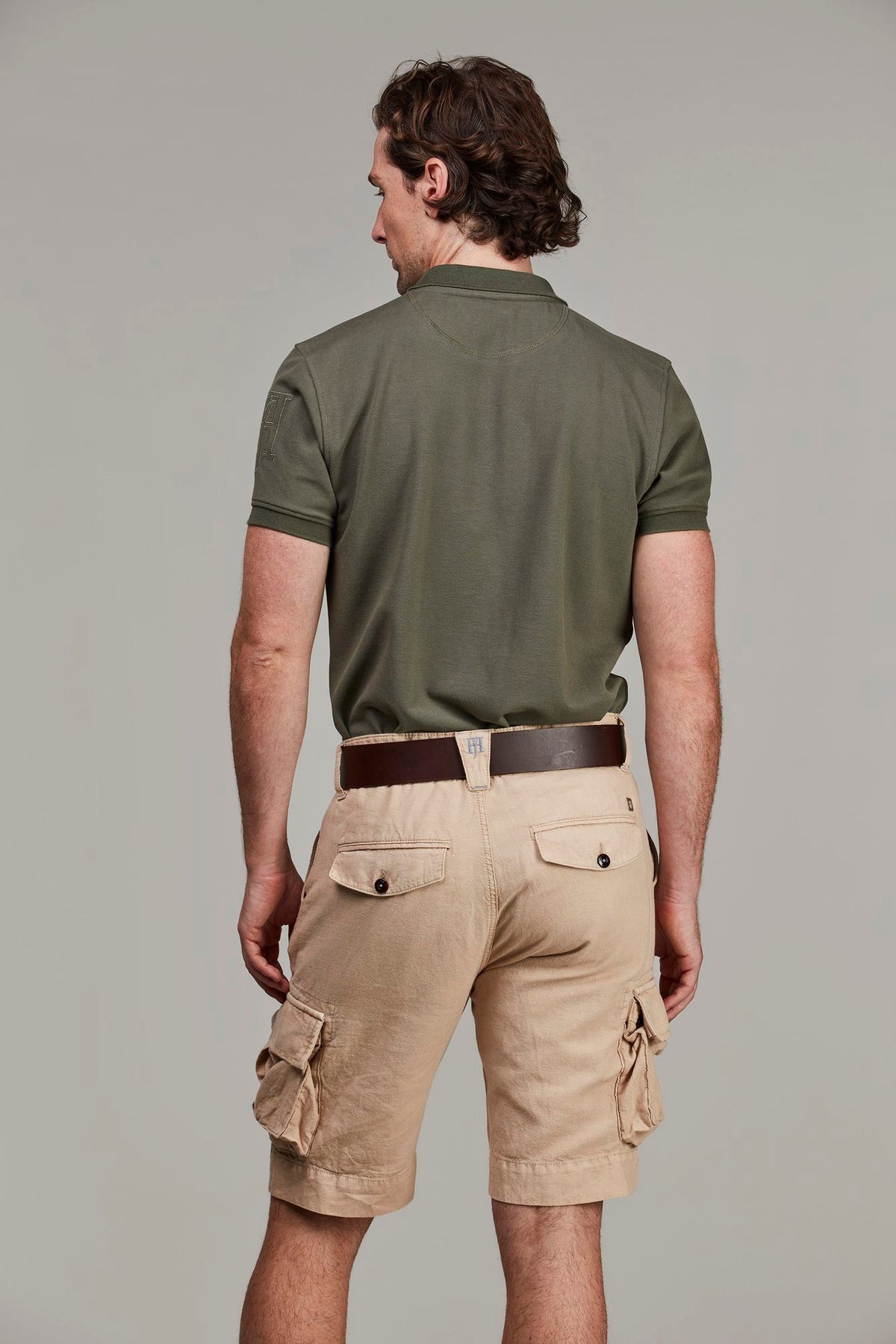 Cotton/Linen Cargo Shorts - back